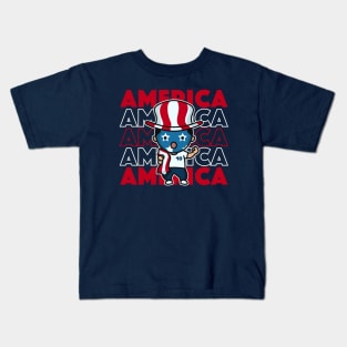 US Soccer Fan // Kawaii Cute American Soccer Supporter Kids T-Shirt